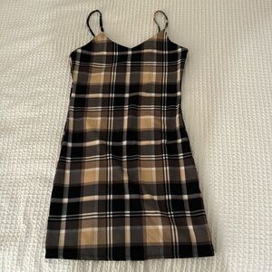 Cute checker print mini dress